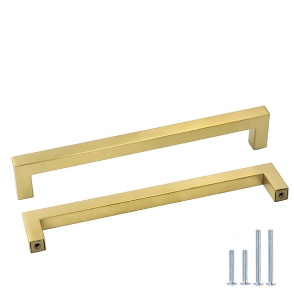15 pack 10” Golden Warm LSJ12GD256 Kitchen Square T Bar Cabinet Door Handles NEW - Picture 9 of 16
